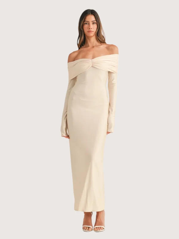 Elegant Off-Shoulder Long Dress